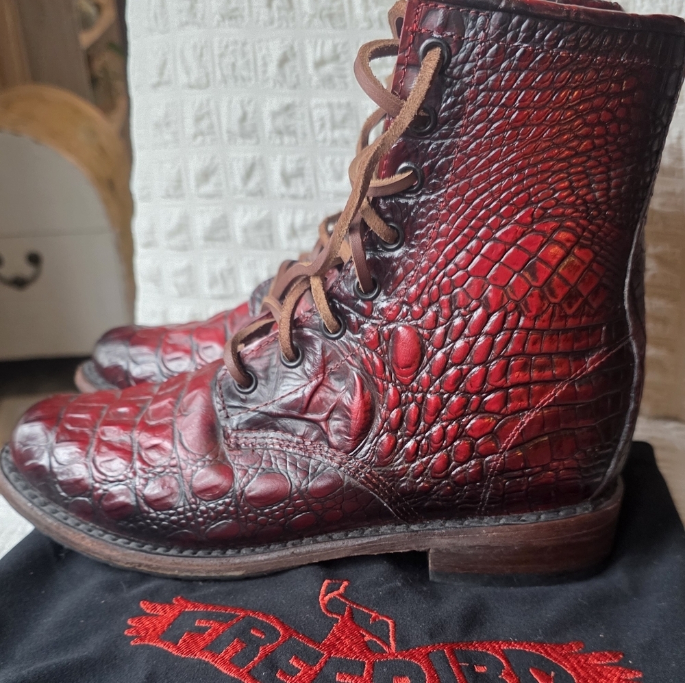 Freebird OG By Steven Croco Lace Up Boots - Picture 4 of 9